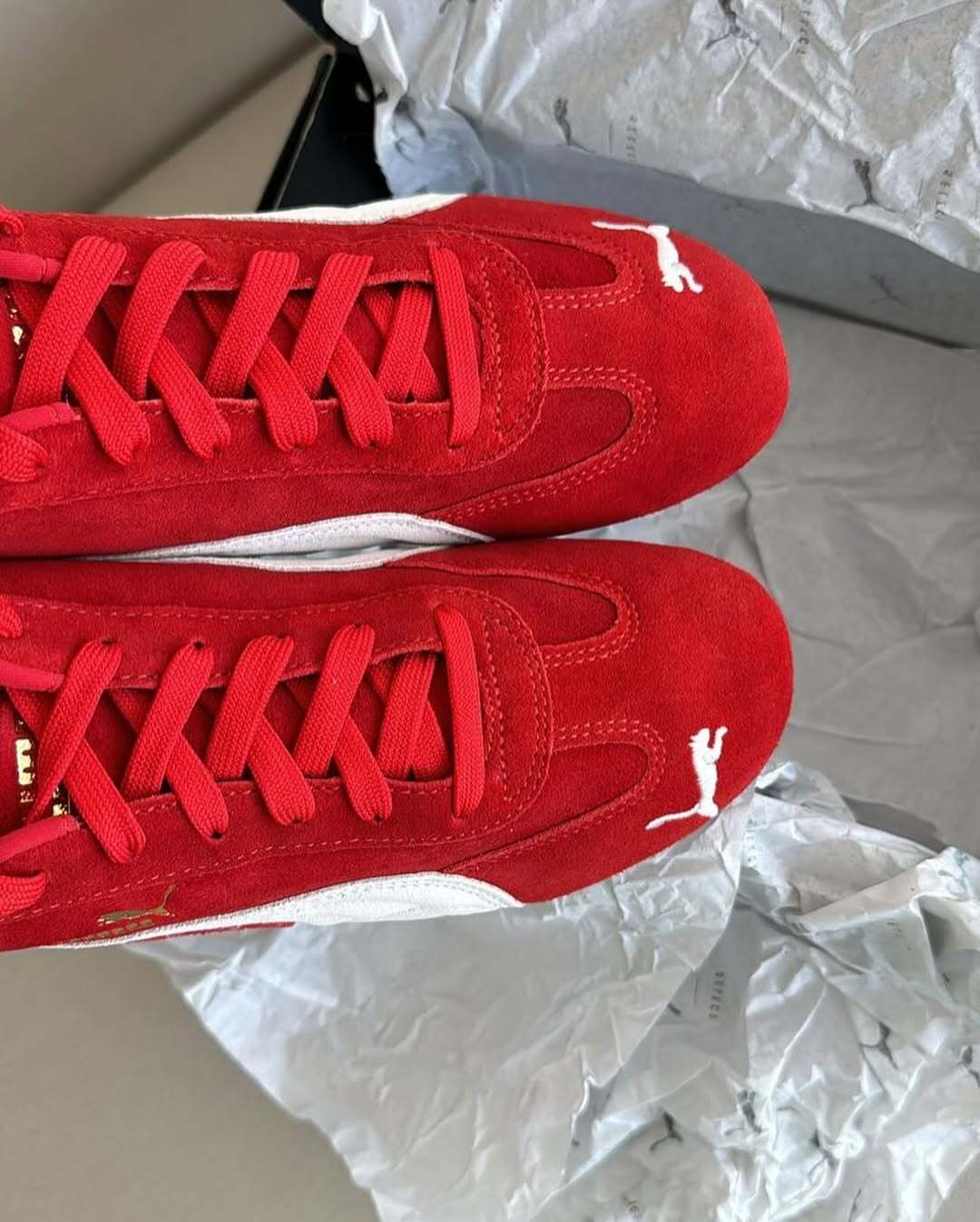 PUMA Speedcat Red & White Suede