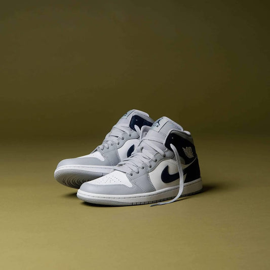 Nike Air Jordan 1 Mid "White/Stealth Grey/Navy"