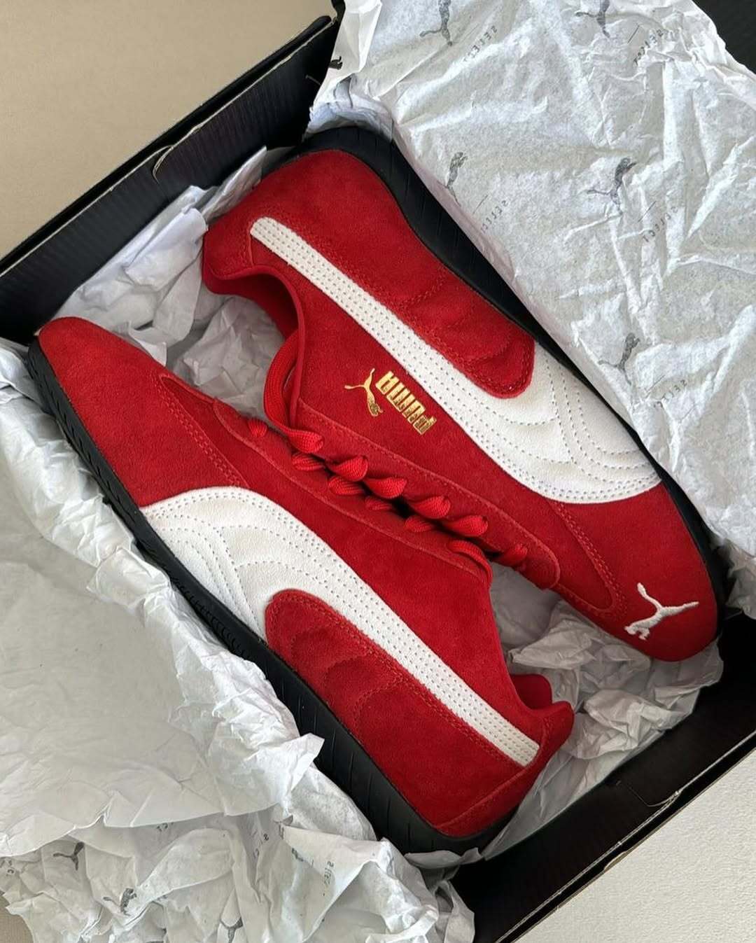 PUMA Speedcat Red & White Suede
