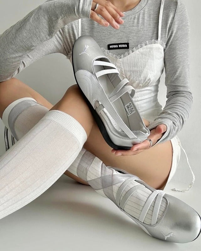 Puma Ballet Silver White