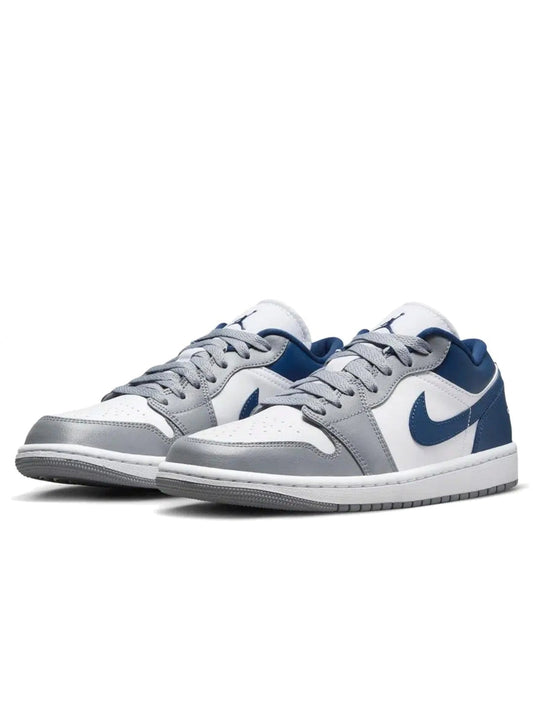 Nike Air Jordan 1 Low "Stealth/French Blue" – Clean Navy/Grey