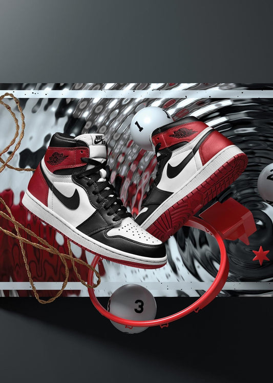 Nike Air Jordan 1 Mid OG “Black Toe” (White/Black/Varsity Red)