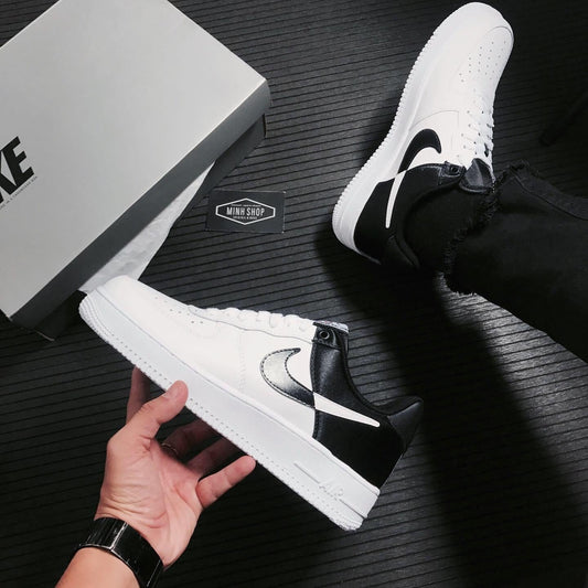 Nike Air Force 1 '07 "Black Heel Split Swoosh"
